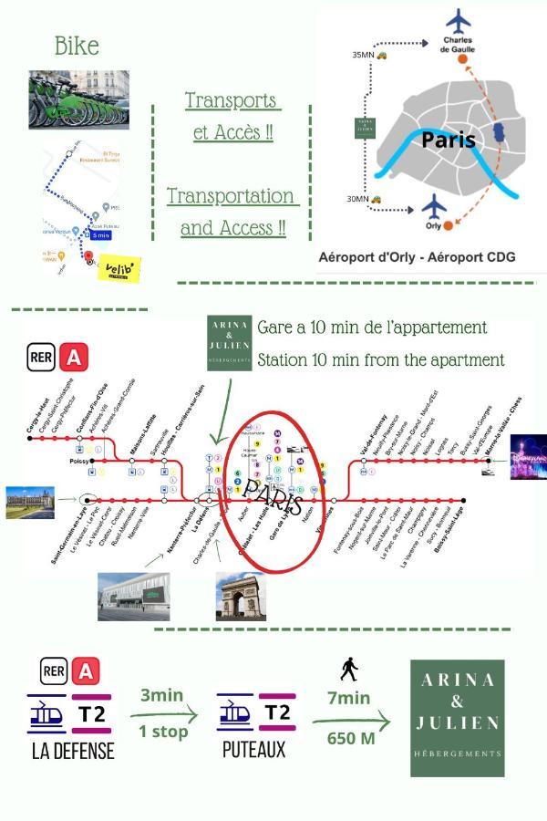 Apartament Arina & Julien La Defense-Paris Suresnes Zewnętrze zdjęcie
